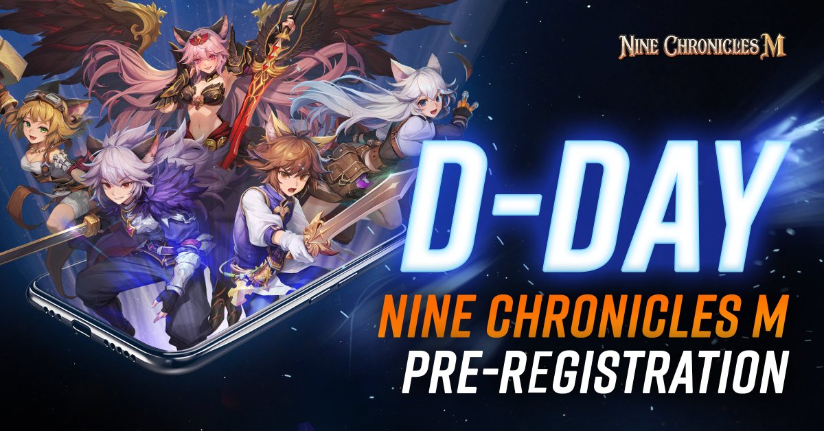 1/ 😎 D-Day has arrived!

Pre-registration is now 𝗼𝗽𝗲𝗻 for #NineChroniclesM,
the world's first fully on-chain, open-source MMORPG game🕹️

Pre-registration period: November 1 to 21, 2023
Sign up now 👉 preregister.nine-chronicles.com

See👇🏻 for details &amp; exclusive rewards 🔥