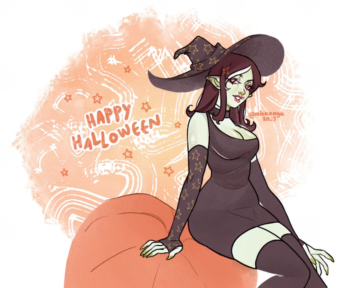 mlekonya's tweet photo. Happy Halloween!!!🧡
Have a little Witch!VampireGF doodle as a treat 🎃✨
#halloween #Halloween2023 #art #Halloween #illustration #vampire #vampireGF #oc https://t.co/BrLaMgtqaz