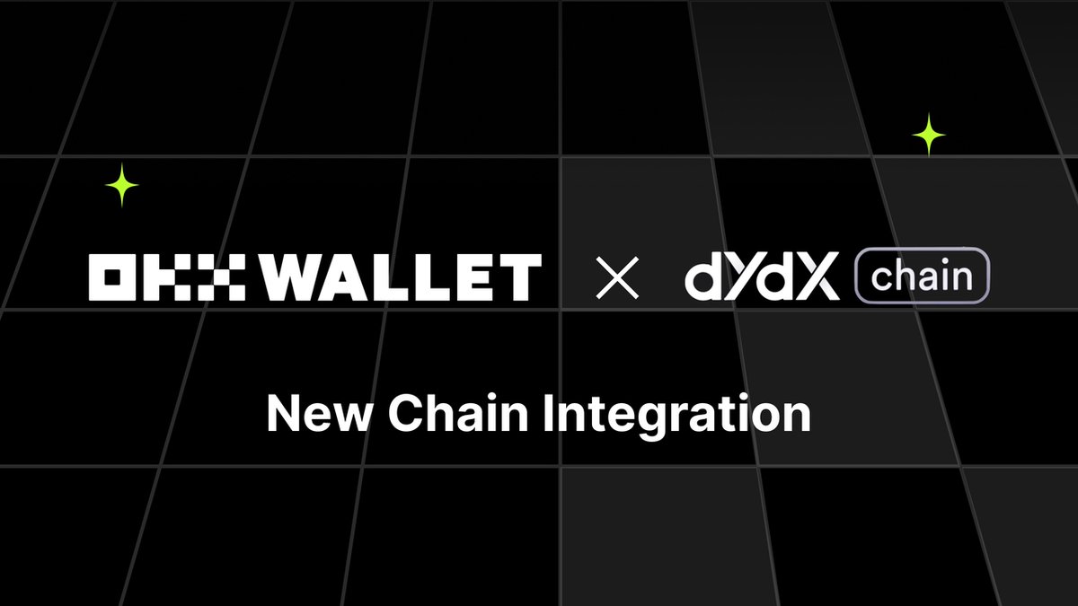 🎆 New chain integration! We have now integrated dYdX Chain, an open-source Cosmos SDK chain built by @dYdX. 🔁 Easily view & transfer crypto assets ✅ Trade on dYdX via OKX Discover ⛓️ 75+ blockchains integrated Dive in 👉 bit.ly/3Yj18Bw