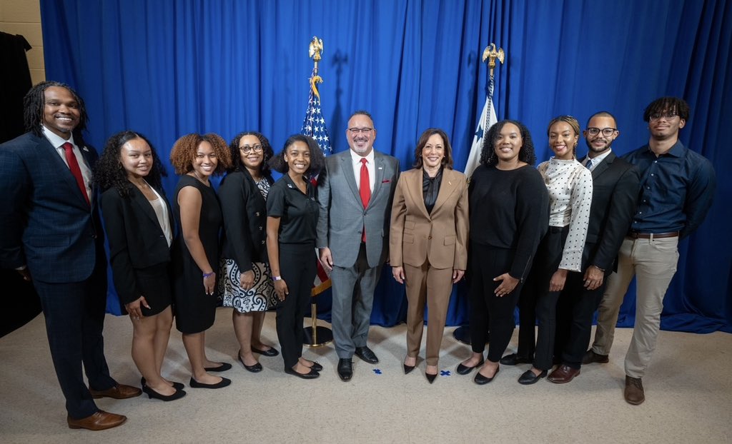 What an incredible privilege to meet the Vice President of the United States to talk about space and STEM with my #morehouse and #spelman peers last month! Thank you @VP, @SpelmanCollege, @Morehouse, and @WhiteHouse for this amazing opportunity! Ad Astra!