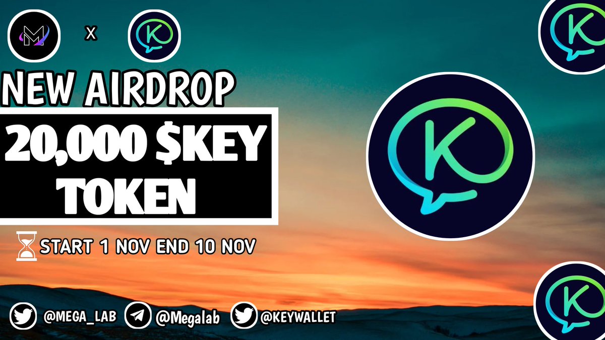 MegaLab_'s tweet photo. 🥰 Key wallet x Mega Lab #Airdrop 🎉
🎁 Prize Pool › 20,000 $KEY Token ( #FCFS )
To Enter:-
✅ Follow @wallet_pro_key
✅ RT & Tag 3 Friends
✅ Complete From ⤵️
https://t.co/2ubPEyneOo..
⌛ End 10 NOV.
#Airdrop #Giveaway #Crypto #FCFS #Megalab #keywallet #BNB #BTC https://t.co/DthPJtbwUo