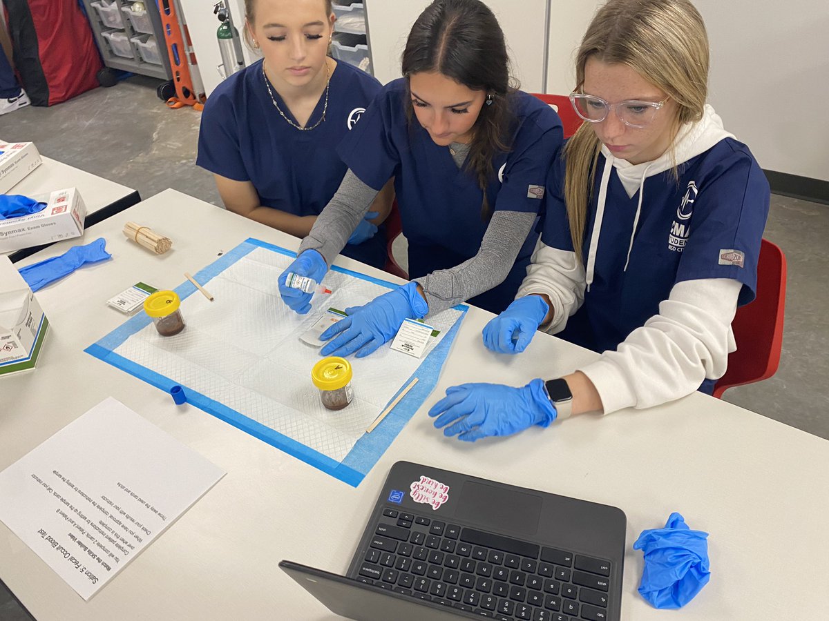 SuzyQPaylor's tweet photo. @NHSTexans Medical Assisting students are continuing to rock their skills! Today they focused on Point of Care testing performed in clinics like testing for Strep, Mono, and Pregnancy and performing a Urinalysis. I am so proud of my future health professionals! @NisdCTE https://t.co/nefCjX8hA7