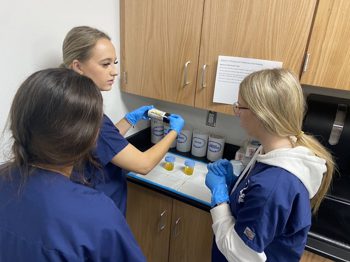 SuzyQPaylor's tweet photo. @NHSTexans Medical Assisting students are continuing to rock their skills! Today they focused on Point of Care testing performed in clinics like testing for Strep, Mono, and Pregnancy and performing a Urinalysis. I am so proud of my future health professionals! @NisdCTE https://t.co/nefCjX8hA7