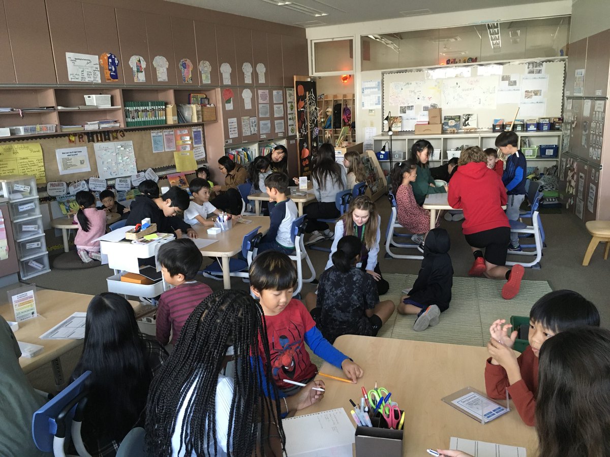 NIS_Design's tweet photo. G9 students met with their G2 student clients to document their stories. They will now work to turn these stories into animated films using programming. #NISdesign #NISImpact https://t.co/H9KQ0ig3HT