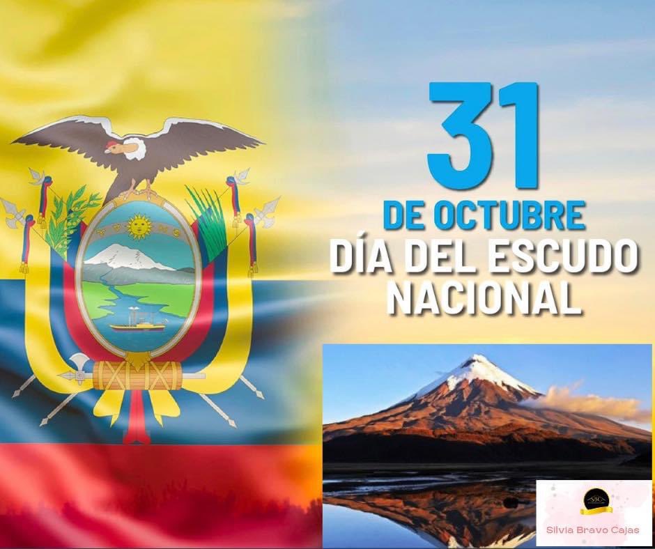 Este 31 de octubre celebramos el día del Escudo Nacional, uno de los 3 símbolos patrios que representan la historia, unidad nacional y patriotismo de las y los ecuatorianos para con nuestro país. 

#díadelescudonacionalecuador🇪🇨