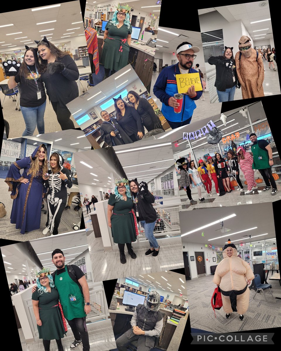 Michelle Saenz (@msaenz_lms) on Twitter photo There were so many creative Halloween costumes at SHS!🐾
It was great to see so many students and colleagues join the holiday🎃 fun!
<a href="/Socorro_HS1/">Ignacio Estorga, Ed.D</a>
<a href="/NRodriguez_LMS/">NRodriguez_LMS</a> <a href="/MsPeralesM/">Ms. P</a> <a href="/HdzSil_shs/">Silvia(Sil) E. Hernandez</a> <a href="/LAlfaro_SHS/">Lexana Alfaro-Nieto, M.Ed</a> <a href="/MSimental_SHS/">Mario Simental</a> <a href="/MJimenez_SHS/">Maritza Jimenez</a> <a href="/MaribelSHS/">MARIBEL GARCIA</a> <a href="/CoachFlo_23/">Coach Flo</a>
#SISD_reads There were so many creative Halloween costumes at SHS!🐾
It was great to see so many students and colleagues join the holiday🎃 fun!
<a href="/Socorro_HS1/">Ignacio Estorga, Ed.D</a>
<a href="/NRodriguez_LMS/">NRodriguez_LMS</a> <a href="/MsPeralesM/">Ms. P</a> <a href="/HdzSil_shs/">Silvia(Sil) E. Hernandez</a> <a href="/LAlfaro_SHS/">Lexana Alfaro-Nieto, M.Ed</a> <a href="/MSimental_SHS/">Mario Simental</a> <a href="/MJimenez_SHS/">Maritza Jimenez</a> <a href="/MaribelSHS/">MARIBEL GARCIA</a> <a href="/CoachFlo_23/">Coach Flo</a>
#SISD_reads