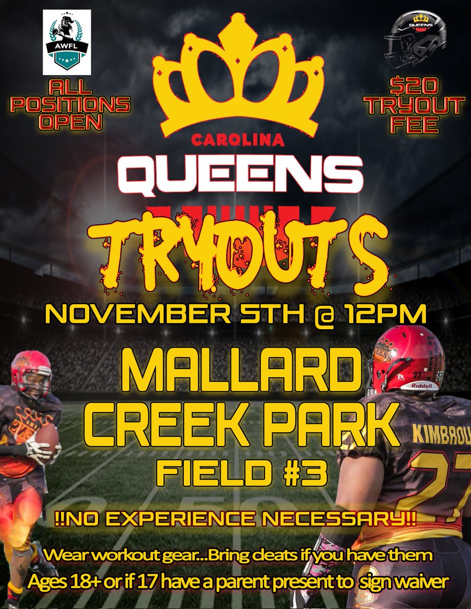 This Sunday!!!

#NoExperienceNecessary
#WomensTackleFootball
#ComeGetSome