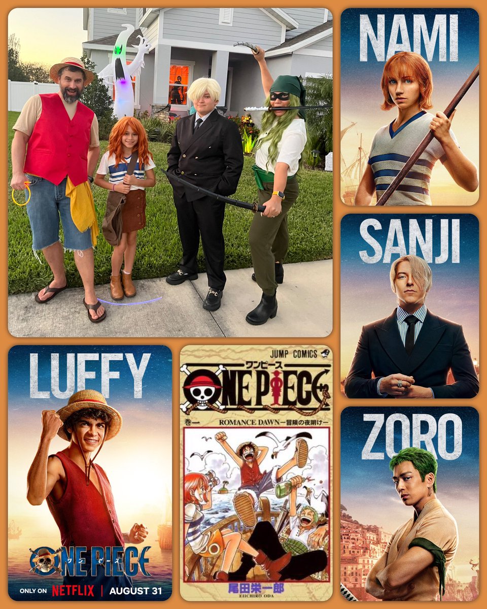 Happy Halloween from <a href="/TheWallyFamily/">WallyWorld</a>! #joinourcrew #halloween #cosplay #onepiece #luffy #nami #sanji #zoro #halloweencostume #anime <a href="/OnePieceAnime/">One Piece</a> <a href="/onepiecenetflix/">ONE PIECE(ワンピース) Netflix</a> <a href="/rockaFORCE/">Nick Waligorski</a>