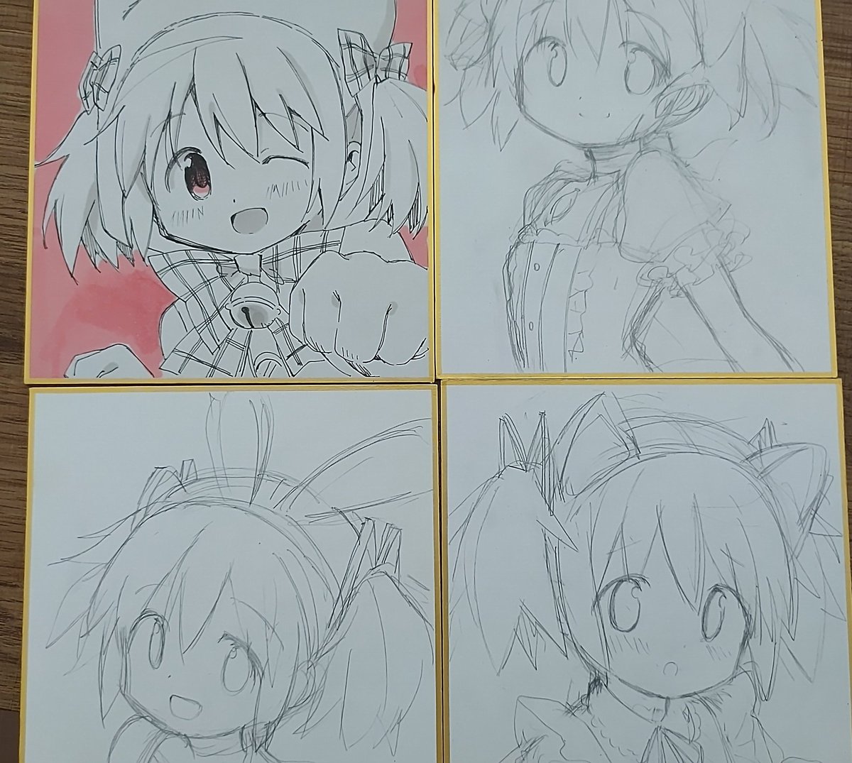 色紙描いてます～