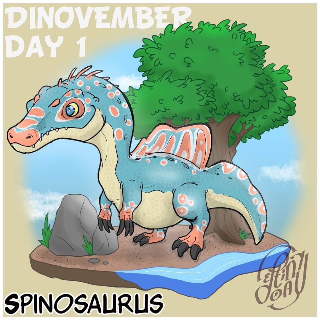 deptionary's tweet image. 1st day of #dinovember
#spinosaurus , it doesn't like spinning
its already written in its name,
spi-NO-saurus

#palaeoart #paleoart #palaeoartist #paleoartist #palaeontologyart #paleontologyart #dinosaurart #dinoart #prehistoricart #dinosaur #dinoart #dinoartist #dinosaurart