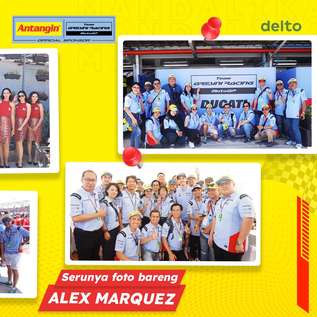 Antangin_IDN's tweet photo. Momen seru dan membanggakan bersama @gresiniracing di MotoGP Mandalika 2023 🔥😎

What a great moment 🙌🏻👏🏻

#gresiniracing #motogpmandalika #mandalika #motogp #alexmarquez #skipangin #antangin https://t.co/J5IklLeOhP