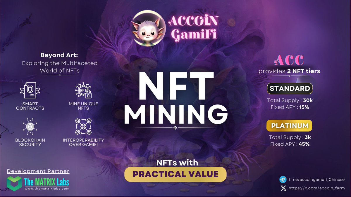 拥有ACC白金NFT，无论何时何地，您都可以过上无忧无虑的生活！

铸造链接⬇️⬇️
accoingamefi.com