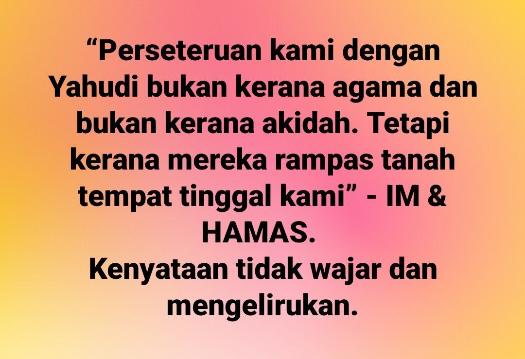 dridrissulaiman's tweet photo. KENYATAAN PIMPINAN 
IKHWANUL MUSLIMIN &amp; HAMAS 
TENTANG JIHAD DI PALESTIN

Ramai mungkin tidak tahu bahawa rata-rata pimpinan Kumpulan Ikhwanul Muslimin di Mesir dan Gerakan Hamas di Palestin berterus terang mengakui bahawa pertembungan mereka.... https://t.co/uUafNGtOLH