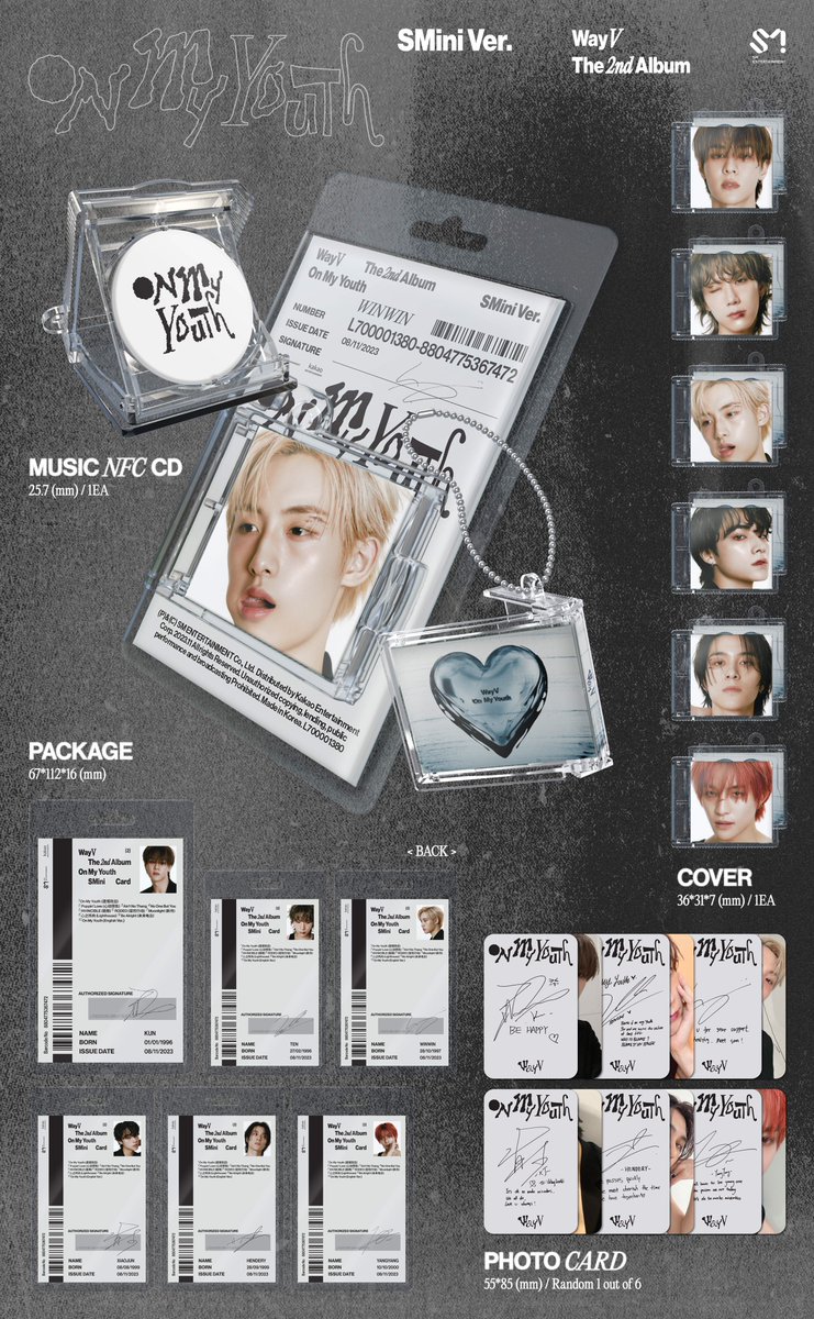 WayV_official's tweet photo. WayV The 2nd Album 'On My Youth' Album Details (SMini Ver.)

YES24 ➫ https://t.co/PtnZu5zyJp
핫트랙스 ➫ https://t.co/LnABjN3LP4
알라딘 ➫ https://t.co/bAEHaFfr6o
SMTOWN&STORE ➫ https://t.co/PQ0hcEsL4J

#WayV #威神V 
#OnMyYouth #遗憾效应
#WayV_OnMyYouth 
#WayV_OnMyYouth_遗憾效应
#WayV_OnMyYouth_6PM
