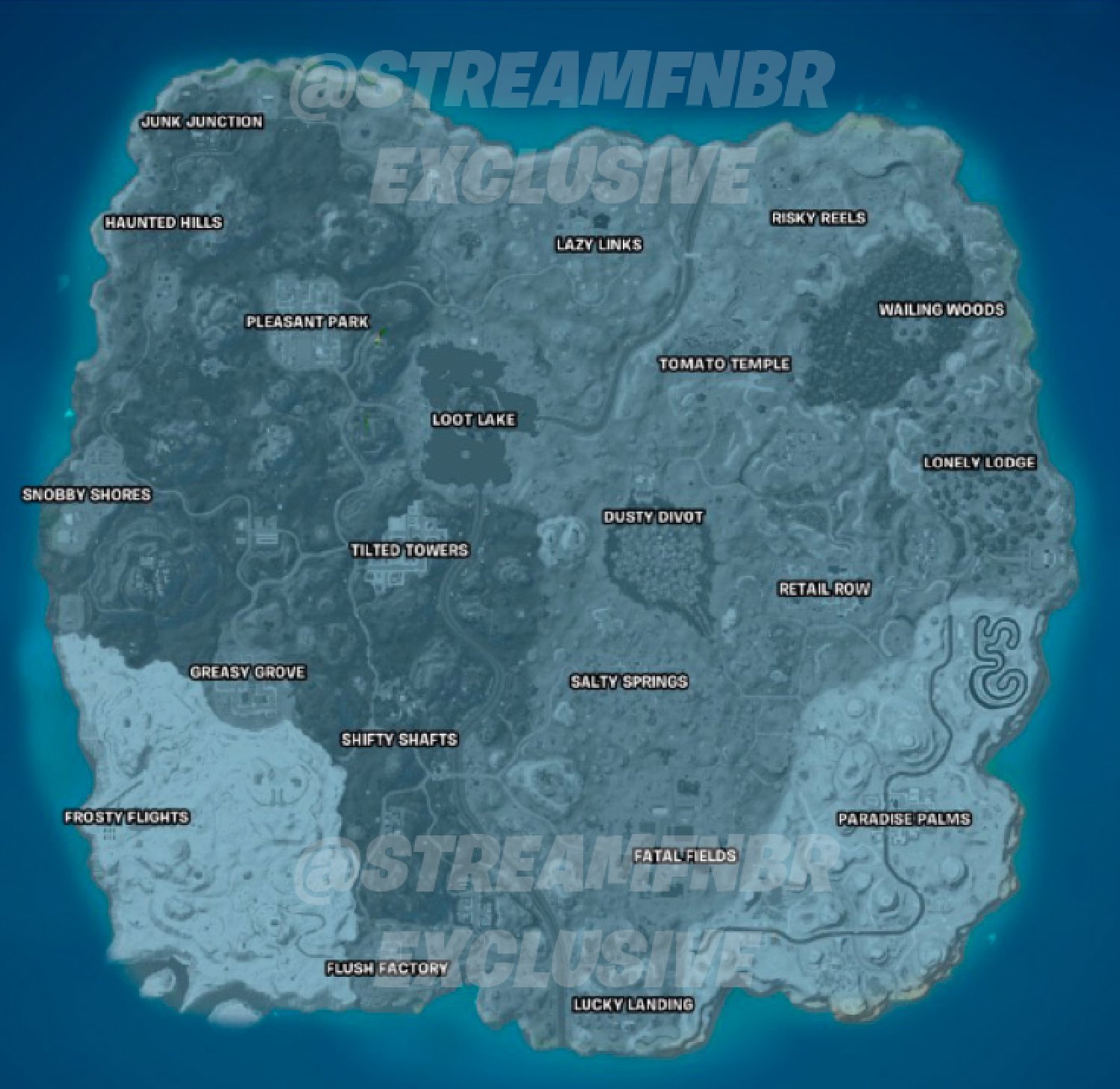 Pode ficar feliz; Vaza foto do mapa e do passe de batalha da próxima temporada de Fortnite!