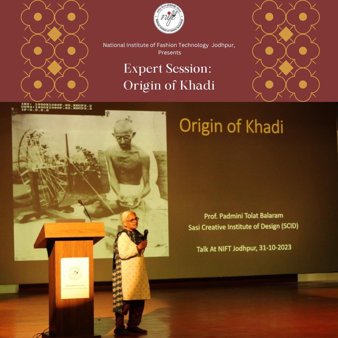 jodhpur_nift's tweet photo. Reflecting on the rich heritage of Khadi, an expert session was organized by the Department of Textile Design under Khadi Mahotsav 23. Invited expert Prof. (Dr.) Padmini Tolat Balaram shared captivating insights into the origin of this iconic fabric
#KhadiMahotsav23 #KhadiLegacy https://t.co/vgSbcFtAze