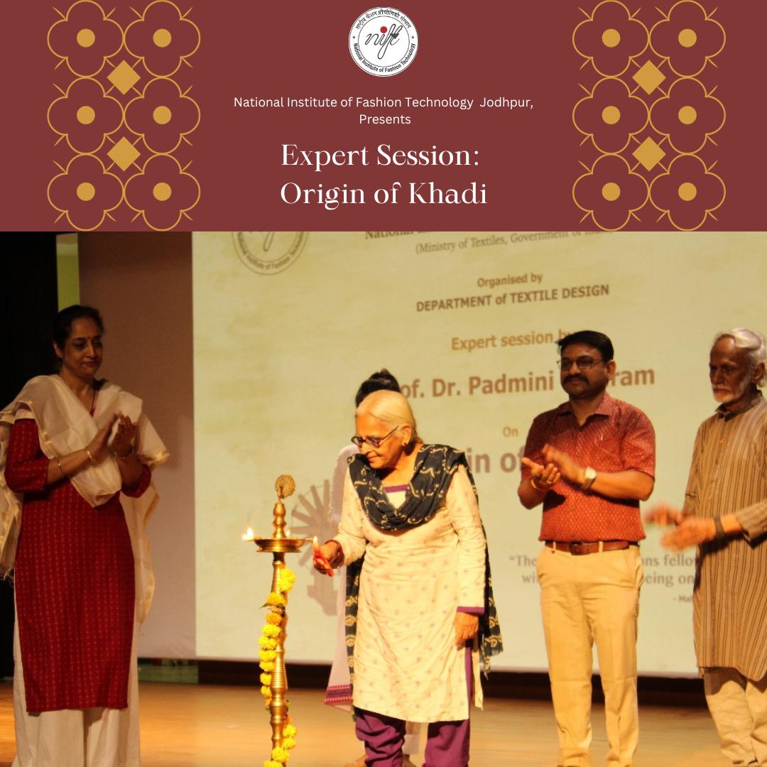 jodhpur_nift's tweet photo. Reflecting on the rich heritage of Khadi, an expert session was organized by the Department of Textile Design under Khadi Mahotsav 23. Invited expert Prof. (Dr.) Padmini Tolat Balaram shared captivating insights into the origin of this iconic fabric
#KhadiMahotsav23 #KhadiLegacy https://t.co/vgSbcFtAze