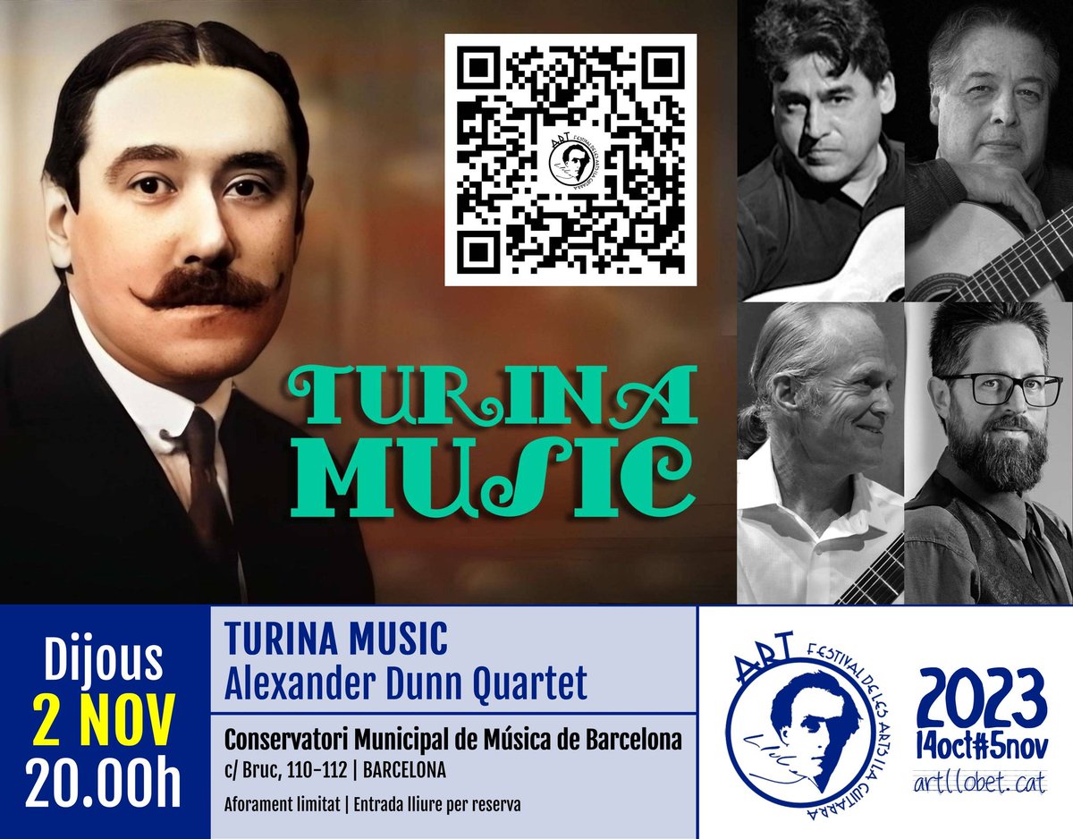 #ArtLlobet 2023 #TurinaMusic #Turina #CMMB
🗓️ 2 NOV 19h
🏠 @conservatoribcn 
🎟️ FULL / Streaming: youtube.com/live/wmKaCvfJp…
🌍 mllobet.com/artllobet
#guitar #llobet #guitarra
<a href="/RevistaMusCat/">Revista Musical Catalana</a> <a href="/catalunyamusica/">Catalunya Música</a> <a href="/AgendaCultura/">Agenda Cultural de Catalunya</a> <a href="/AgendaConcertsC/">AgendaConcerts.CAT</a> <a href="/agendaclassica/">Agenda Clàssica</a> <a href="/ARAcultura/">ARA Cultura</a> <a href="/EFEnoticias/">EFE Noticias</a>