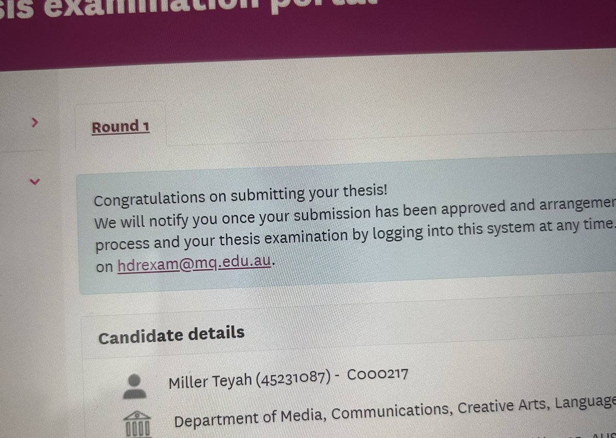 teyah1999's tweet photo. Masters thesis submitted ✅🎉💃 https://t.co/FMPQIEfUZu