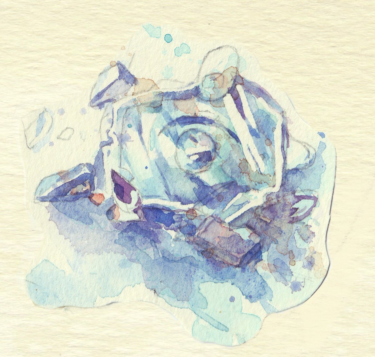 「瞬き。 #watercolor」|津島ソラ🌸のイラスト