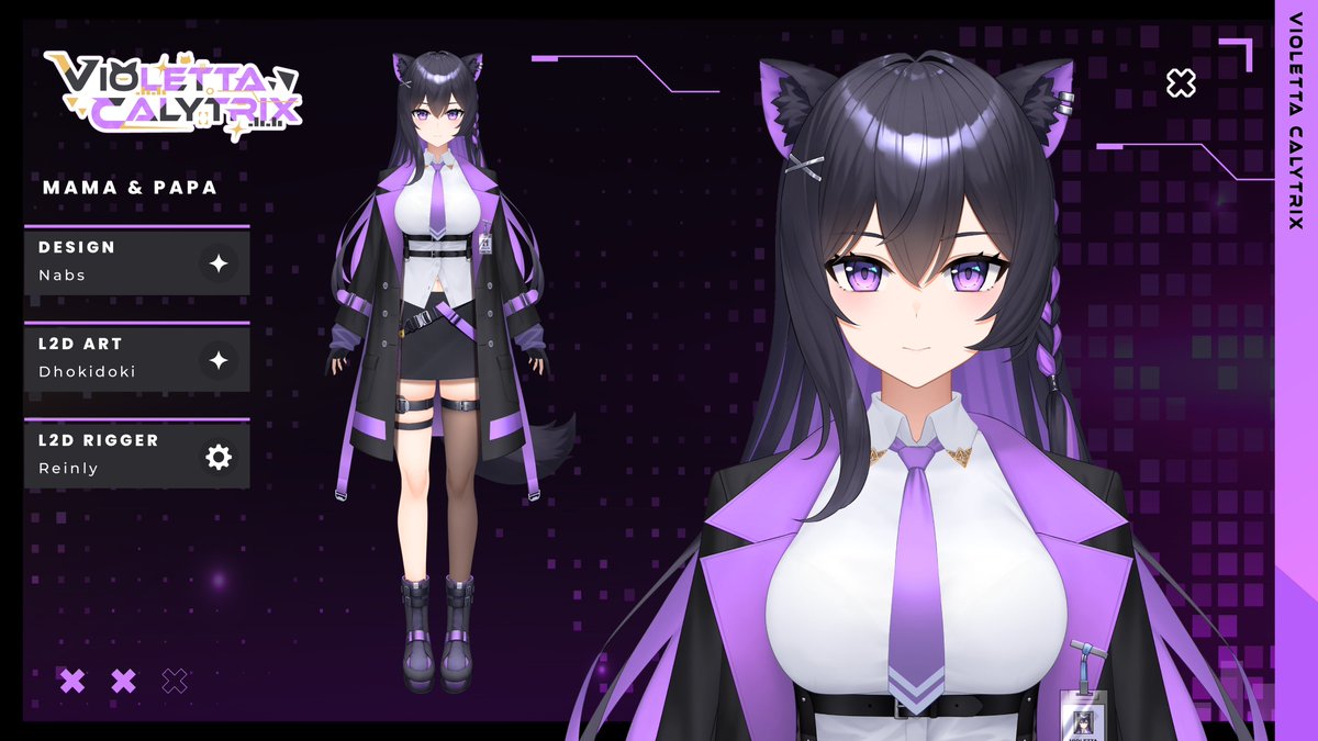 VioletaCalytrix's tweet photo. Violetta Calytrix is reporting for the mission!
A mysterious secret agent infiltrates to the virtual world✨
ママ🖌️ : @i1209hmnal
ママ🎨 : @dhokidoki
パパ⚙️ : @re_reinly
General tag : #ViolettaCalytrix
Art Tag : #ViolettArts
Clip / Live : #VioLaifu
Oshi Marks : 💜🐈⬛ https://t.co/aVWsisJ7Mm