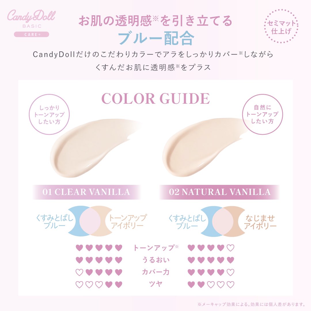 ＼ 情報解禁 .ᐟ.ᐟ／

完売続出した大人気アイテム #フィルターパウダー に次ぐ、ブランド15周年企画第2弾…🎁
CandyDollから超大作のクッションファンデがついに発売されます🩷

୨୧┈┈┈┈┈┈┈┈┈┈┈┈┈┈┈୨୧

🗓 𝟮𝟬𝟮𝟯.𝟭𝟭.𝟮𝟵(𝘄𝗲𝗱) 𝗥𝗲𝗹𝗲𝗮𝘀𝗲

𝗕𝗥𝗜𝗚𝗛𝗧 𝗣𝗨𝗥𝗘 𝗖𝗨𝗦𝗛𝗜𝗢𝗡 𝗙𝗢𝗨𝗡𝗗𝗔𝗧𝗜𝗢𝗡
𝟬𝟭 𝗖𝗟𝗘𝗔𝗥 𝗩𝗔𝗡𝗜𝗟𝗟𝗔
𝟬𝟮 𝗡𝗔𝗧𝗨𝗥𝗔𝗟 𝗩𝗔𝗡𝗜𝗟𝗟𝗔

￥𝟭,𝟲𝟵𝟰(税込)

୨୧┈┈┈┈┈┈┈┈┈┈┈┈┈┈┈୨୧

クッションファンデ特有の厚塗り感がでない透明感肌※仕上げにこだわった、理想の #アプリ肌クッションファンデ ♡

どんなバックにも持ち歩きやすいミニサイズで、いつでもどこでも隙のないアプリ肌※に

かわいすぎるビジュアルや商品情報を
沢山投稿する予定なので、是非公式SNSをチェックしてください😻