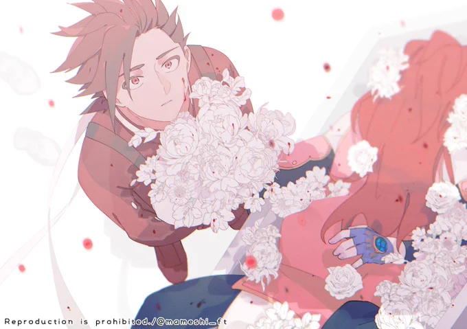 リクエストありがとうございました! ゼロクラ+□イドで「棺で眠りにつく二人とそこに花を手向ける□イド」です! □イドの顔が見える構図とのことだったので
