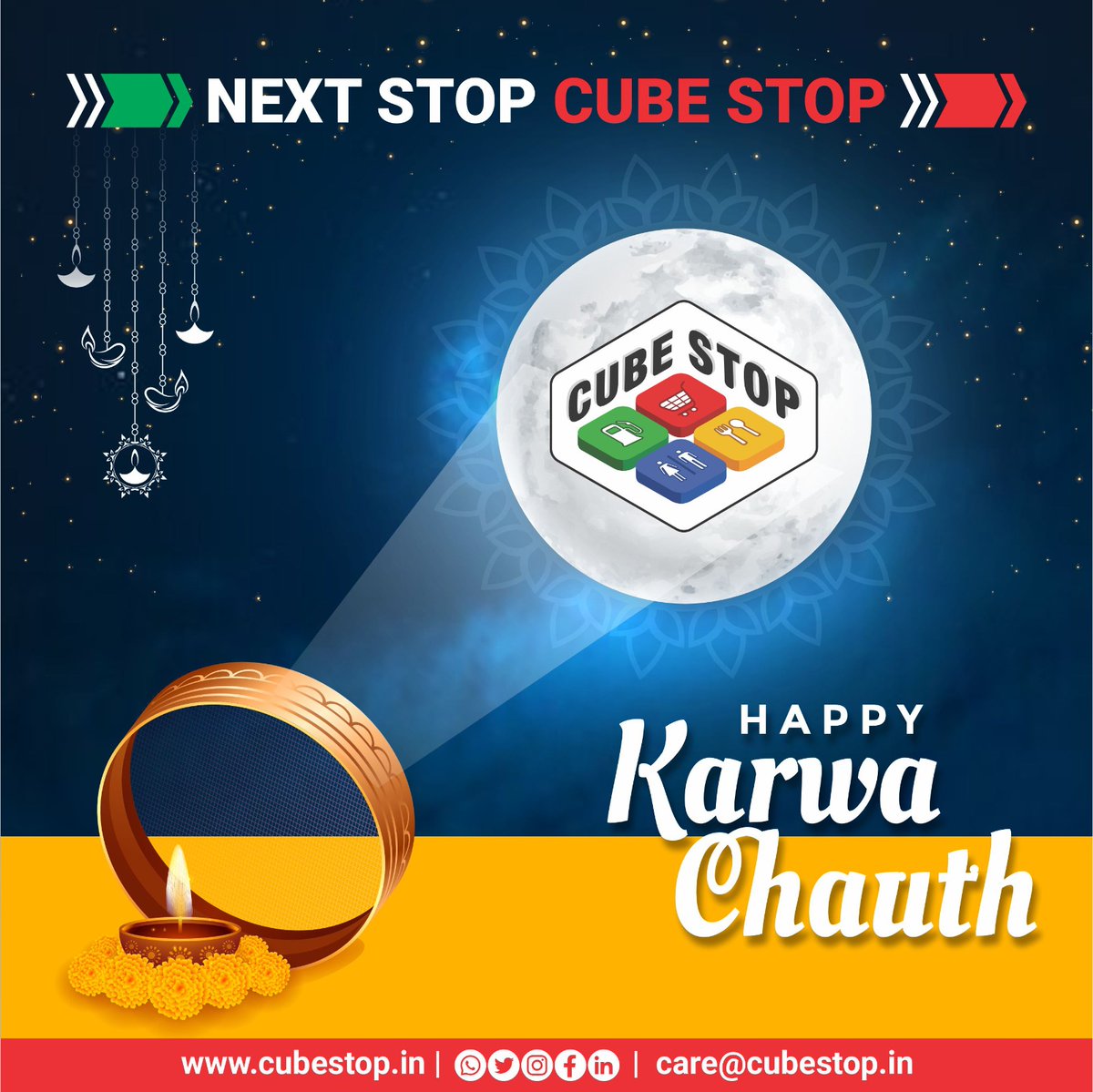 cubestopindia's tweet image. Cube Stop wishes you a blessed Karwa Chauth. May your bond be as strong and enduring as your journey with us.

#cubestop #karwachauth #TogetherAtCubeStop #DeliciousDevotion #CubeStopEats
