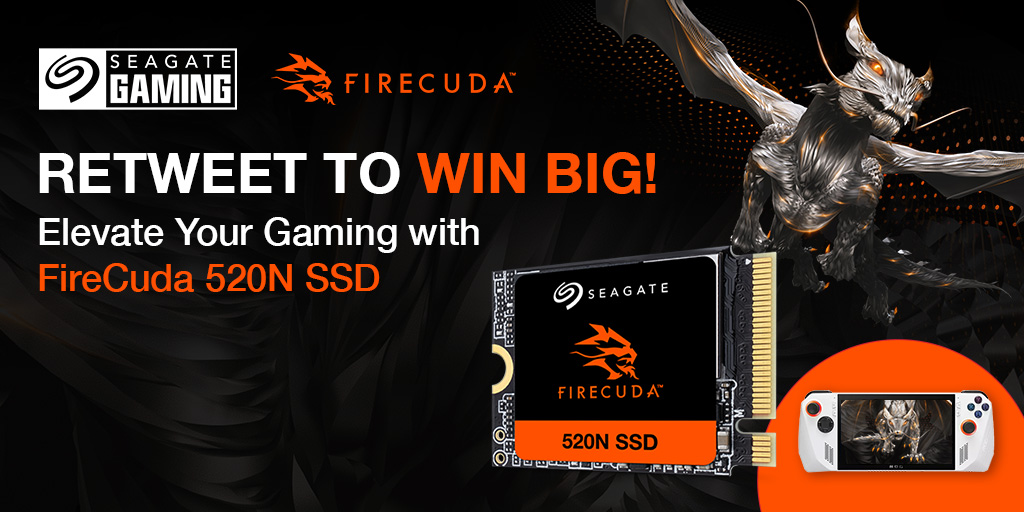🔥 It's time to take gaming to the next level! ASUS Ally handheld + Seagate FireCuda 520N SSD = The Ultimate Combo! Retweet to WIN today 💪🎮 #FireCuda520N T&C: seagate.media/60169NY6Y
