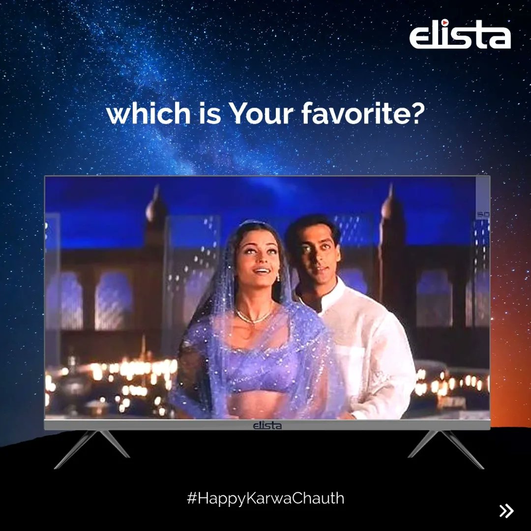ElistaWorld's tweet photo. Unlock the magic of love this Karwa Chauth with your favorite movie on the mesmerizing #Elista Smart TV powered by #WebOSTV. Get ready for a cinematic celebration under the moonlight! 🌕🎥❤
Explore our #SmartTV collection here: https://t.co/7UHy8j2zv2 https://t.co/MAnL34p6sX