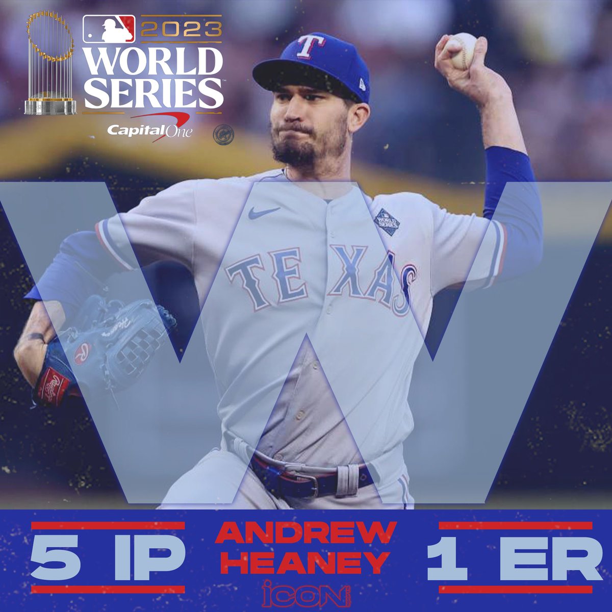 ICON Sports (@iconbaseball) on Twitter photo Couldn’t be more proud of and happy for <a href="/Heandog8/">Andrew Heaney</a> & the <a href="/Rangers/">Texas Rangers</a> tonight! A tremendous performance brings them all one game from a World Series title!🔥 #IconFAMILY #dreamBIGGER Couldn’t be more proud of and happy for <a href="/Heandog8/">Andrew Heaney</a> & the <a href="/Rangers/">Texas Rangers</a> tonight! A tremendous performance brings them all one game from a World Series title!🔥 #IconFAMILY #dreamBIGGER