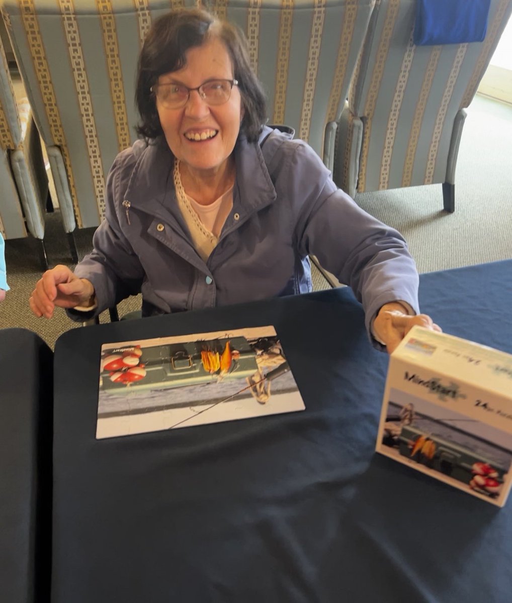 There is something about a puzzle that brings out the inner child in all of us. Patty enjoys filling her days with this fun activity. 
#bffprogram #trilogyliving #whyitrilogy