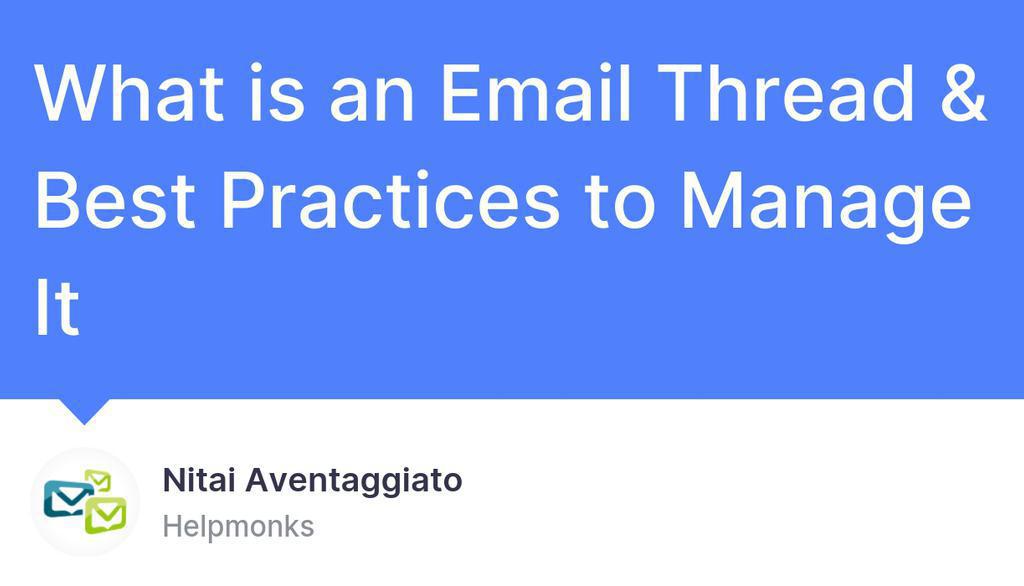 helpmonks's tweet image. When emails are sorted into threaded conversations, the inbox becomes easier to manage and navigate since all the replies related to a particular subject will be grouped together.

Read more 👉 lttr.ai/AJKCp

#OrganizeComplexConversations #UnderstandEmailThreads