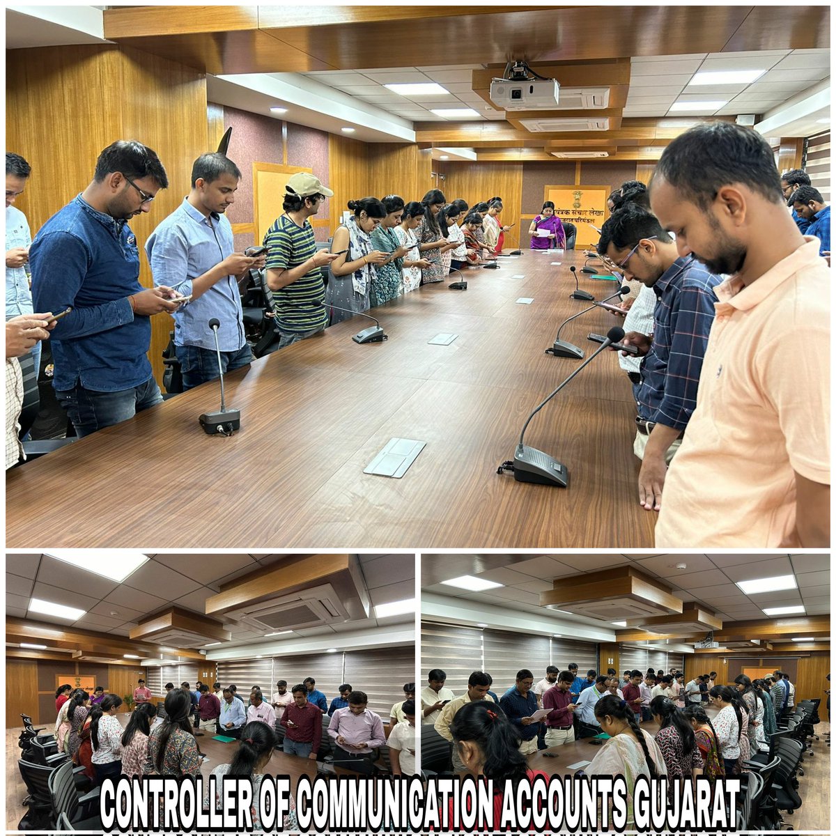 Dot_CCAGujarat's tweet photo. On the occassion of Birth anniversary of Sardar Vallabh Bhai Patel , all the officers/officials of @Dot_CCAGujarat took #RashtriyaEktaDiwas pledge to reaffirm their commitment to the unity and diversity of our great nation.
@AshwiniVaishnaw 
@devusinh 
@DoT_India
@ControllerDot https://t.co/wXnIKvcSWl