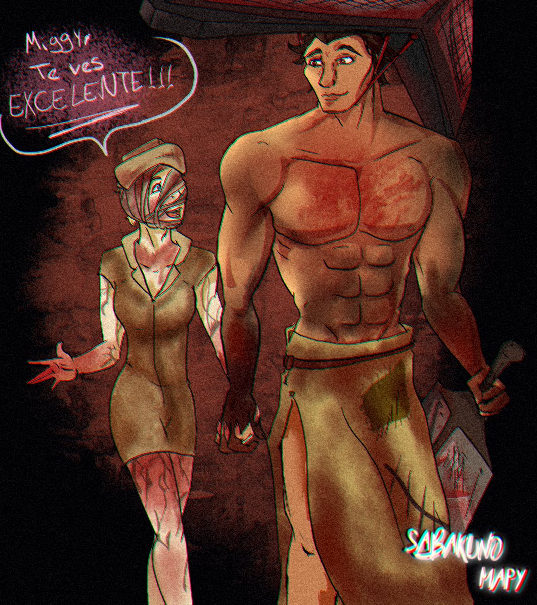 SabakuNoMapy's tweet photo. Day 7 - Halloween
Contexto: Miguel y Gwen van a una fiesta de disfraces, Ellos eligieron hacer equipo en tematica "Silent Hill".
Me gustá como Miguel lleba como gorra la piramide de cartón que Gwen le ayudó hacer, ya en la fiesta se lo podrá como debe ser
#migwen #MigwenWeek https://t.co/wsuUBuZubf
