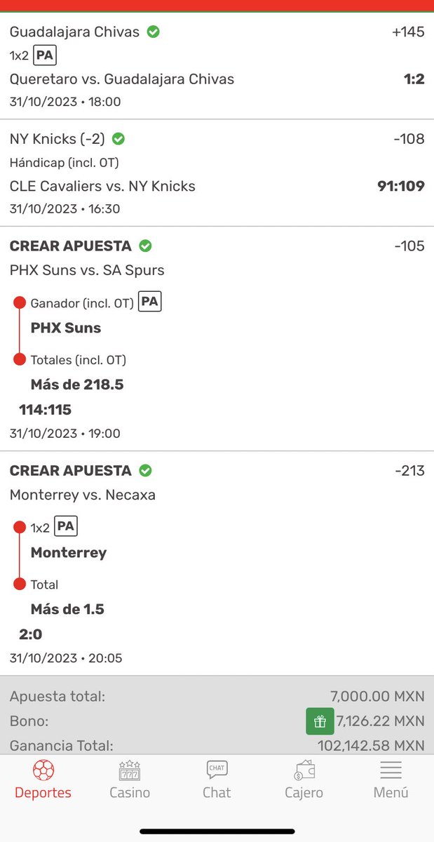 Me volví a pasar de verga, no mms los que entraron en estos días su bank se dobló casi no mms que están esperando para ganar los demás? 
Neta que íbamos a hacer 100k con los 5k que chingue su madre leipzig 🥹