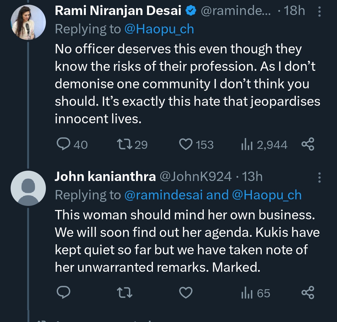 RoadHunter_MN01's tweet photo. #KukiLiesXposed 
Now #Kuki_ZoDrugCommunity have started threatening to those who are unbiasedely working for peace in Manipur.
#ThisIsKuki_ZoStory #KukiAtrocities #Kuki_ZoEngineeredViolence #ManipurFightsBack #ManipurViolence https://t.co/qeoDti0Gcs