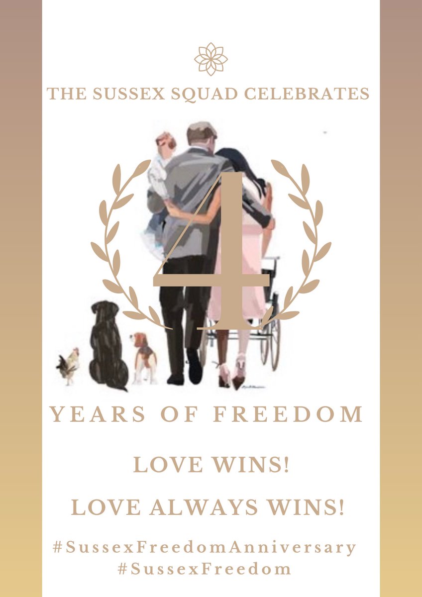 JoDivaRunner's tweet photo. It’s the anniversary month of  The Sussexes Great Escape! Proving when one🚪closes another one opens! Thank God; Harry, Meghan, Archie, Lili and Doria are home here in the USA! May God continue to bless, guide and protect them! 
#SussexFreedomAnniversary 
#SussexFreedom https://t.co/qAYgSzSdz6
