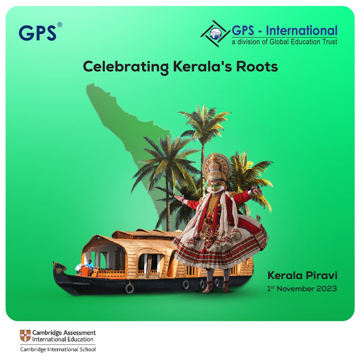 GPS International celebrates Kerala Piravi, a day to honour and cherish Kerala's rich roots and vibrant heritage. Let's embrace and continue to preserve the essence of 'God's Own Country.' Happy Kerala Piravi!' 🌴🎉
#keralapiravi #kerala #keralam #entekeralam #CambridgeSchools