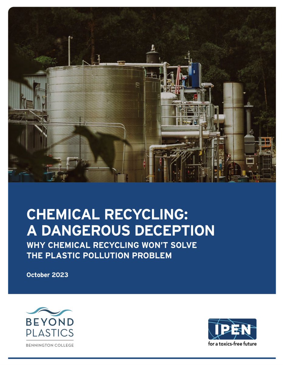 🚨New Report “Chemical Recycling: A Dangerous Deception” Reveals what the industry doesn’t want you to know… essentially that #ChemicalRecycling is not 💸 Economically Viable ⚠️ Environmentally Viable ☠️ Socially Viable Read stoppoisonplastic.org/blog/portfolio…