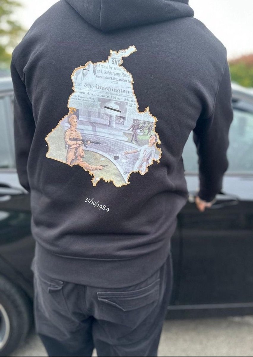 shubhamch05's tweet image. On the 39th death anniversary of Indira Gandhi, we witnessed Khalistani Singer Shubh flaunting a hoodie on stage in London, openly celebrating the killers of Indira Gandhi, Satwant and Beant Singh, effectively glorifying the tragic event of October 31, 1984.
 #boycottshubh