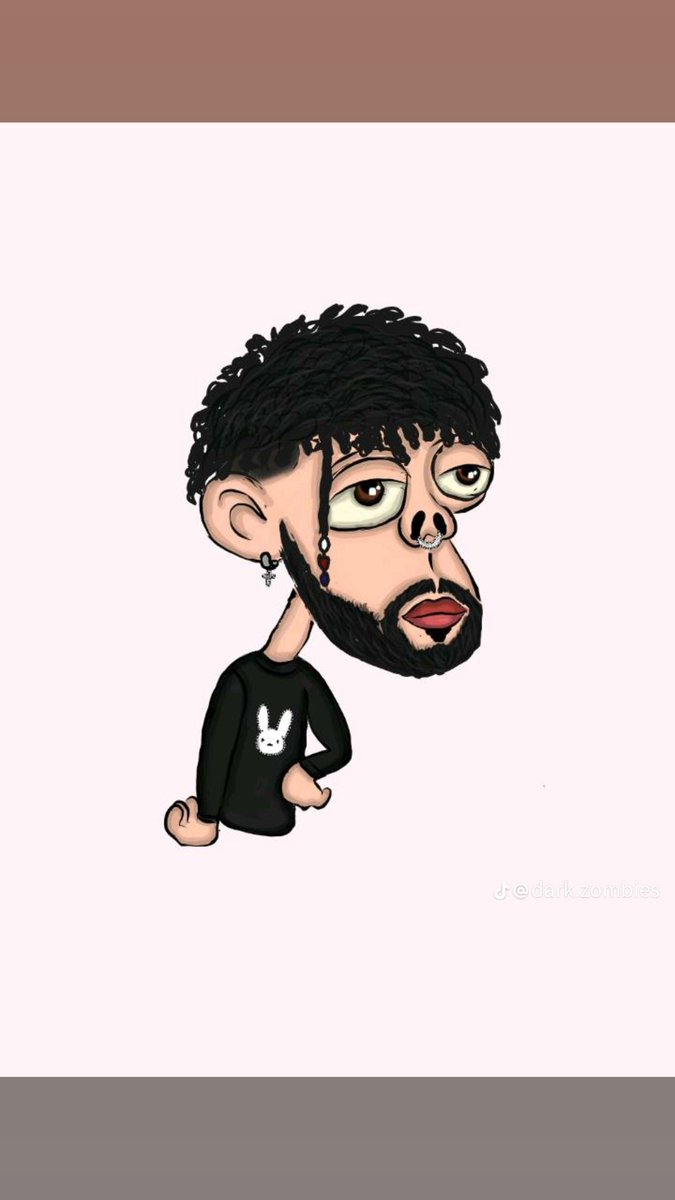 Neal_creator's tweet image. Dibujo de Bad Bunny 🐰 estilo Dark Zombies 💚🧟 

#art #BadBunny #dibujo #x #Tendendencia