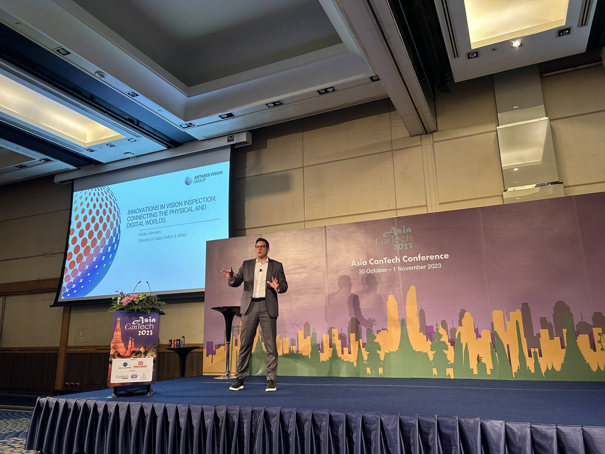 AsiaCanTech (@asiacantech) on Twitter photo Moving on to the topic of vision #inspection now, with Kevin Johnsen from <a href="/AntaresVision/">Antares Vision Group</a>
#AsiaCanTech2023 #conference Moving on to the topic of vision #inspection now, with Kevin Johnsen from <a href="/AntaresVision/">Antares Vision Group</a>
#AsiaCanTech2023 #conference