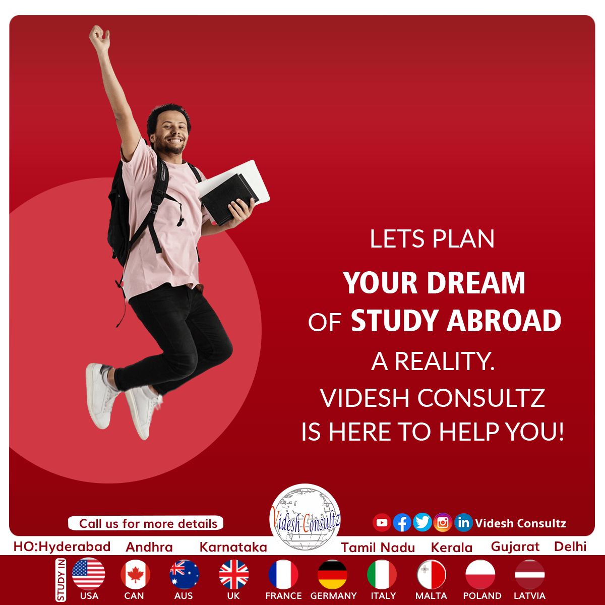 Here you go! Applications are open in 2024 and you will be the first to reach your dream abroad education.
#studyabroad #studyeurope #videshconsultz #overseaseduation #topuniversities #studenvisa

Visit us at: videshconsultz.com