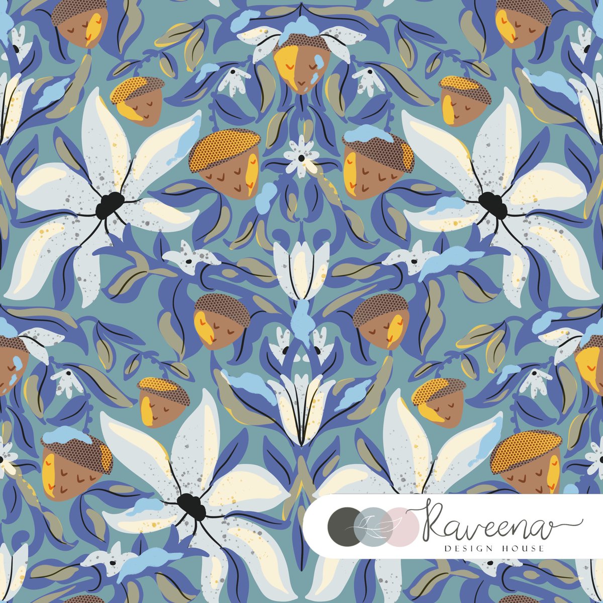 RaveenaBaskaran's tweet image. 🌼Entry for apricity #spoonflowerchallenge #spoonflowerdesignchallenge 

Warmth in the bloom - sun shines on the frozen blooms and acorns 🌥️

#spoonflower #spoonflowerwallpaper #spoonflowerfabric #spoonflowerhome #spoonflowermakers #spoonflowerdesigner #spoonflowerartist