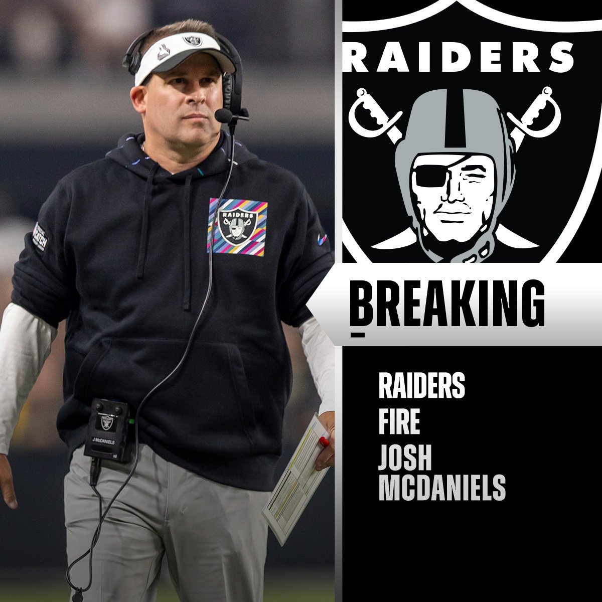 Locos_nfl's tweet photo. Por fin pasoooooo 😱

Los Raiders acaban de despedir al head coach Josh McDaniels.

Señooooor, me has mirado a los ojos. 🙌 https://t.co/RfCGw8yvfN