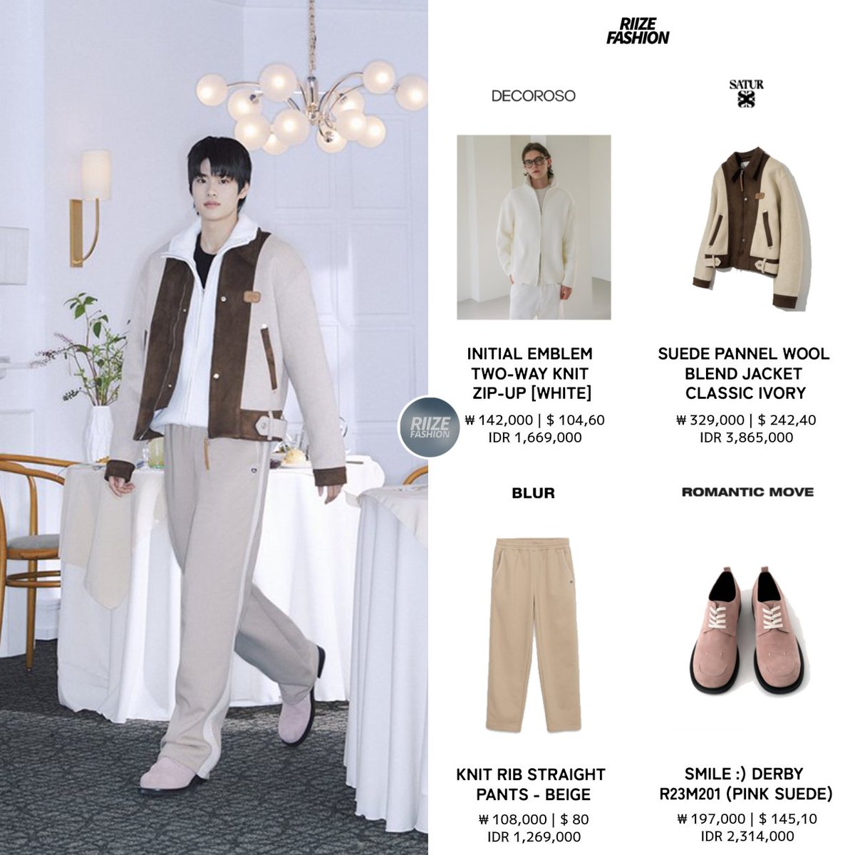 💂 SOHEE style for RIIZE X MUSINSA 23 OUTER PRESENTATION

1. Decoroso (데꼬로소)
2. Satur (세터)
3. Blur (블러)
4. Romantic Move (로맨틱무브)

#RIIZE #라이즈 #SOHEE #소희 #SOHEEstyle #RIIZEfashion #RFS_SOHEE