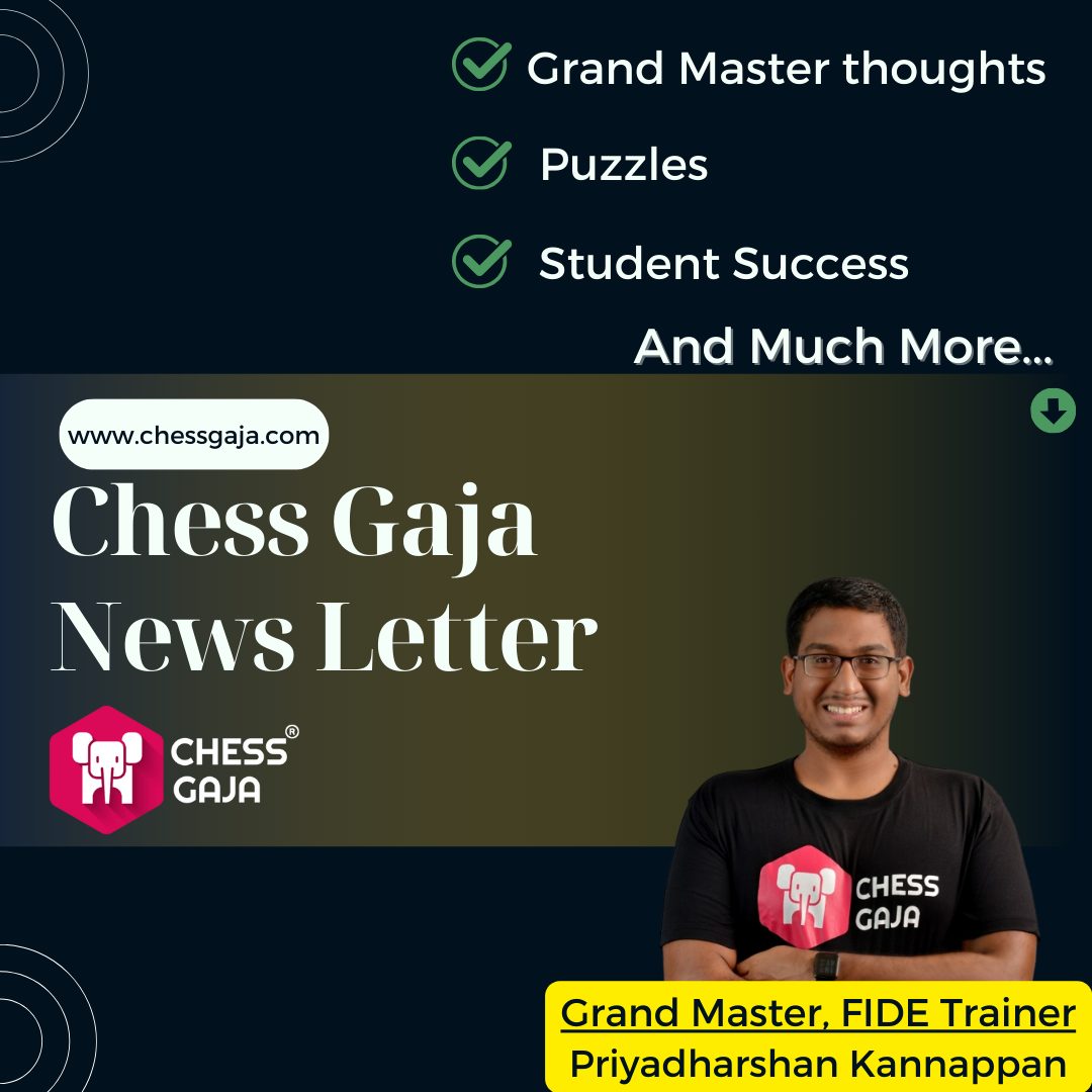 ChessGaja's tweet photo. The November issue of the newsletter is out! GrandMaster's Thoughts | Student Achievements | Student Spotlight| Puzzle & More
Click here to read the newsletter: https://t.co/KhiiGqaYji
#chess #ChessOnline #chesslessons #newsletter #chessgajanewsletter #ChessGaja #ChessChamps https://t.co/vGQOlqJKaC