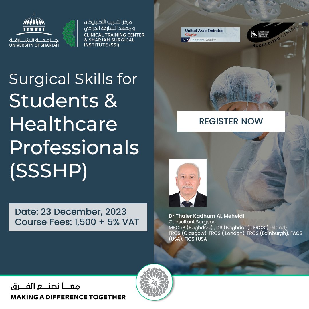 Calling all #medical students and #healthcare pros! Join our one-day interactive course designed to enhance your surgical skills and aseptic techniques in the operating theatre. 

Register Now: shorturl.at/jLTZ1

#MedicalEducation #HealthcarePros #SurgicalSkills