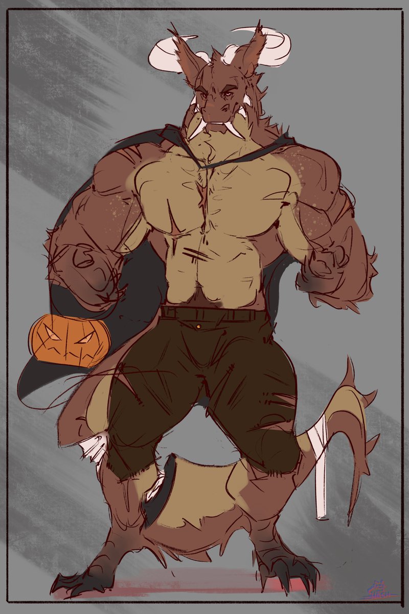 sardinecrackers's tweet photo. Were-Bek Sketch for Halloween! 🎃 https://t.co/mfRNtawmeS
